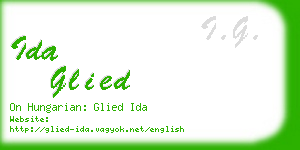 ida glied business card
